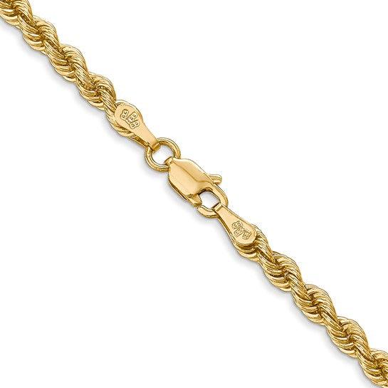 14k 3mm Regular Rope Chain
