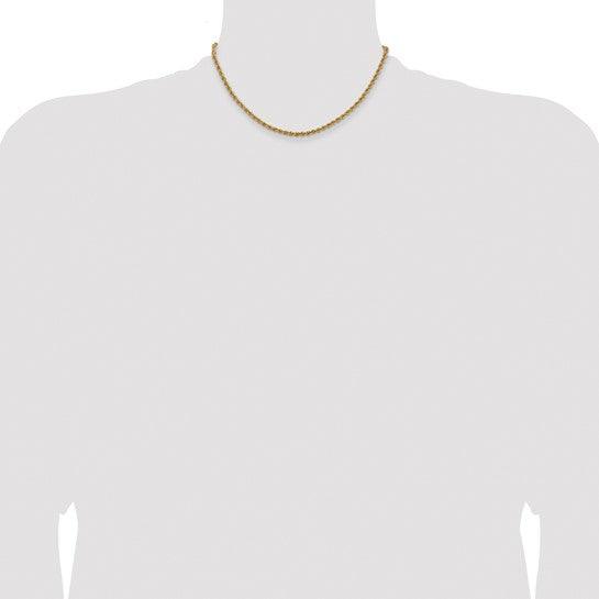 14k 3mm Regular Rope Chain