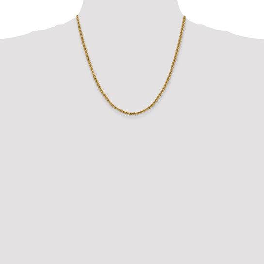 14k 3mm Regular Rope Chain