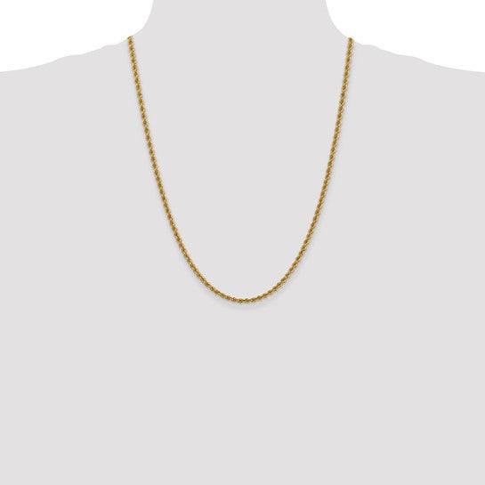 14k 3mm Regular Rope Chain