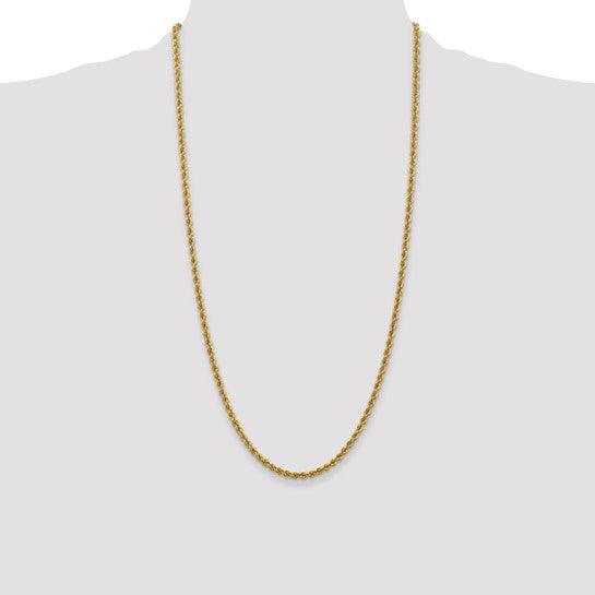 14k 3mm Regular Rope Chain