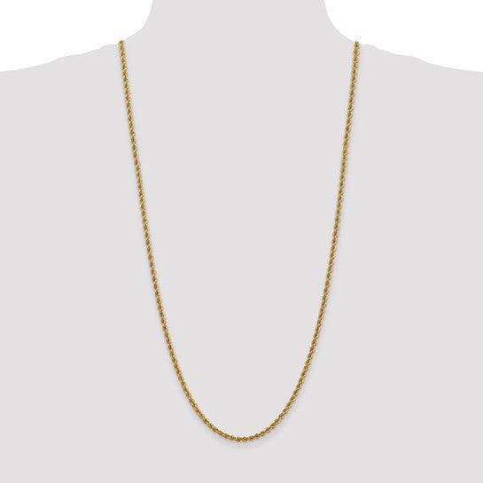 14k 3mm Regular Rope Chain