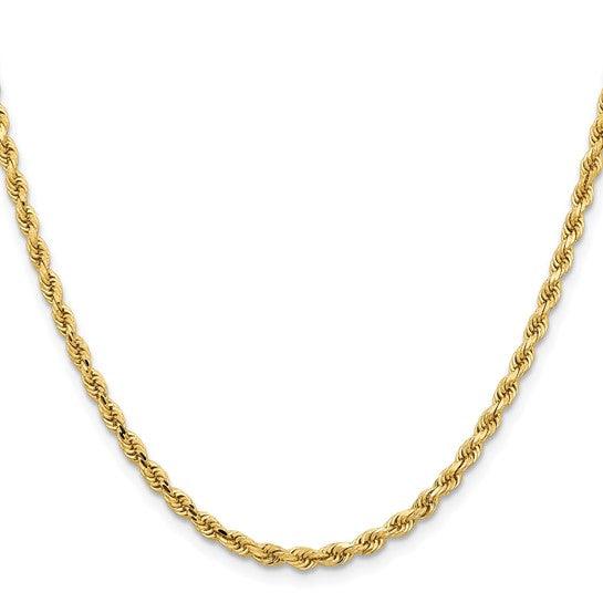 14k 3.25mm Diamond-cut Rope Chain