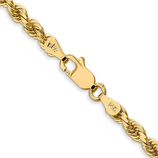 14k 3.5mm Diamond-cut Rope Chain