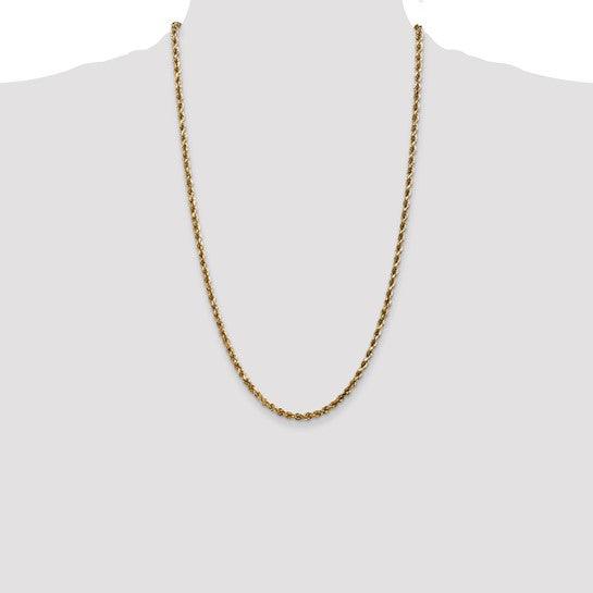 14k 3.5mm Diamond-cut Rope Chain