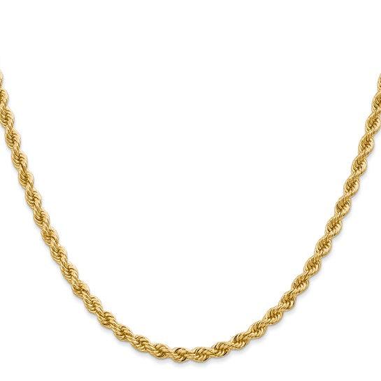 14k 3.65mm Handmade Regular Rope Chain
