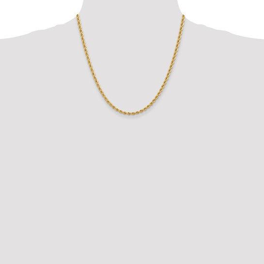 14k 3.65mm Handmade Regular Rope Chain