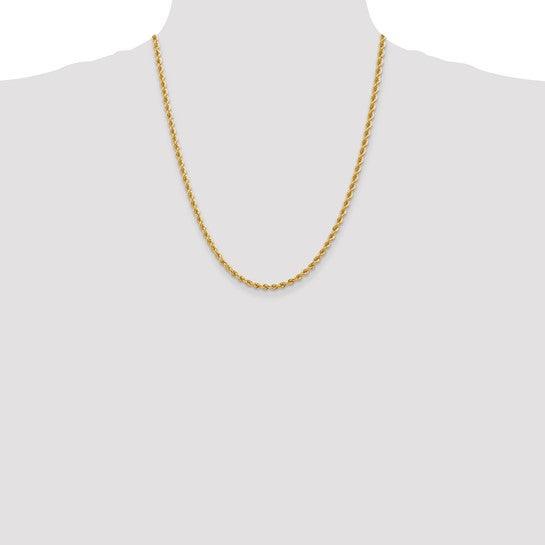 14k 3.65mm Handmade Regular Rope Chain