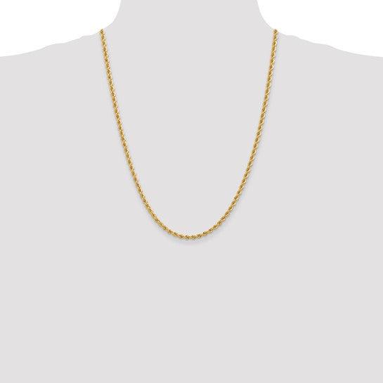 14k 3.65mm Handmade Regular Rope Chain