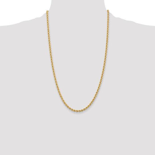 14k 3.65mm Handmade Regular Rope Chain