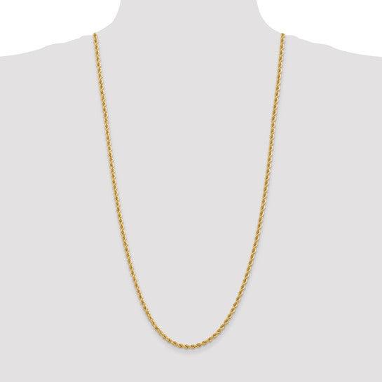 14k 3.65mm Handmade Regular Rope Chain