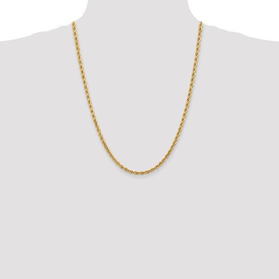 14k 4mm Diamond-cut Rope Chain