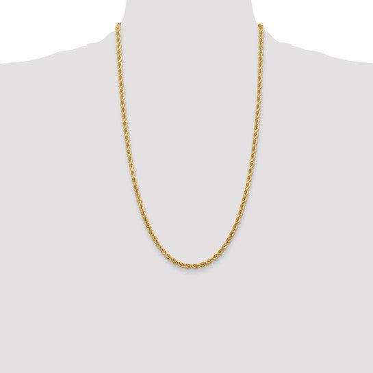 14k 4mm Diamond-cut Rope Chain