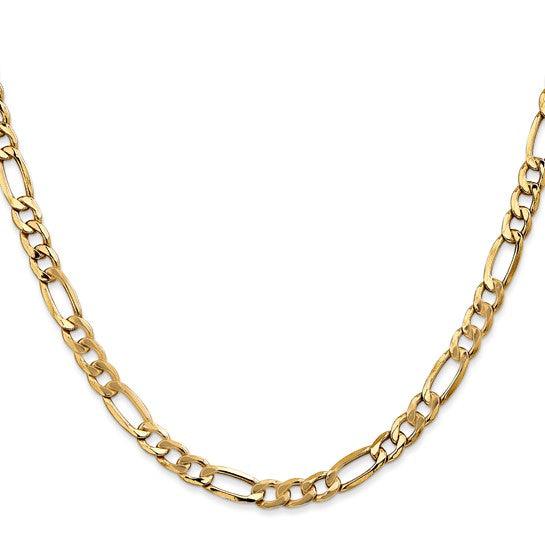 10k 5.75mm Semi-Solid Figaro Chain