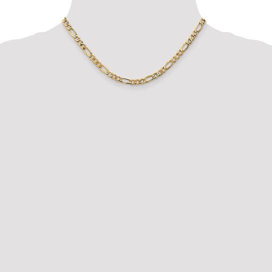 10k 5.75mm Semi-Solid Figaro Chain