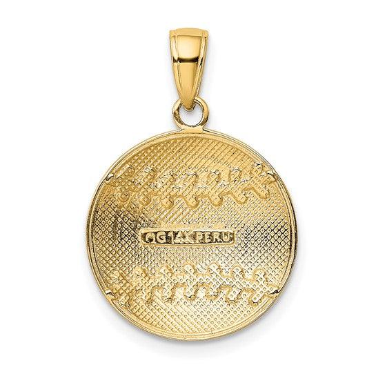 10K Diamond-Cut Baseball Charm