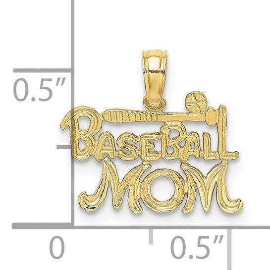 10K Baseball Mom Charm