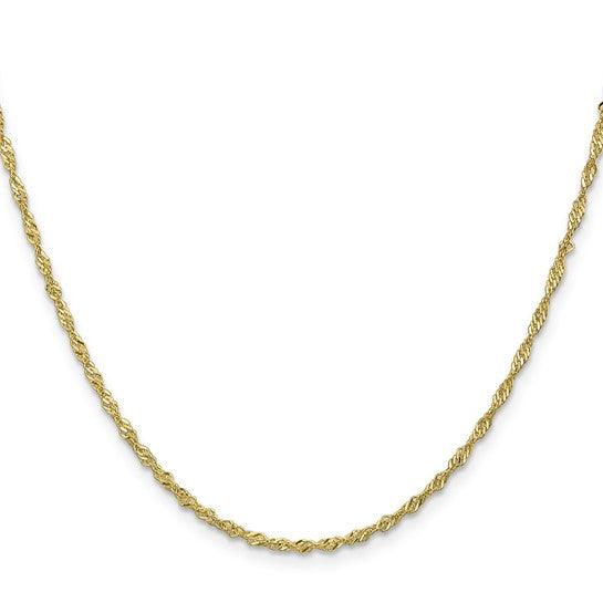 10k 1.7mm Singapore Chain