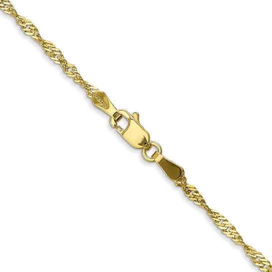 10k 1.7mm Singapore Chain