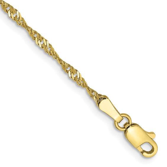 10k 1.7mm Singapore Chain