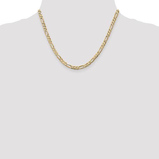 10k 4.5mm Light Concave Figaro Chain