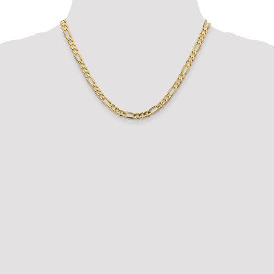 10k 5.5mm Light Concave Figaro Chain