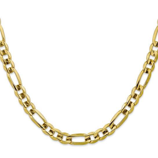 10k 7.5mm Light Concave Figaro Chain