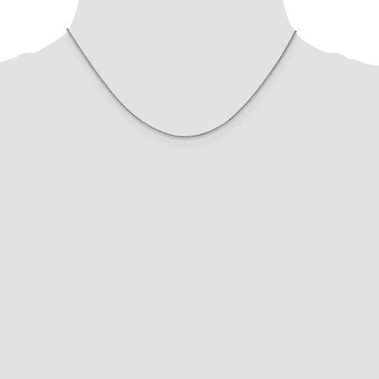 10k White Gold 1.05mm Spiga Pendant Chain