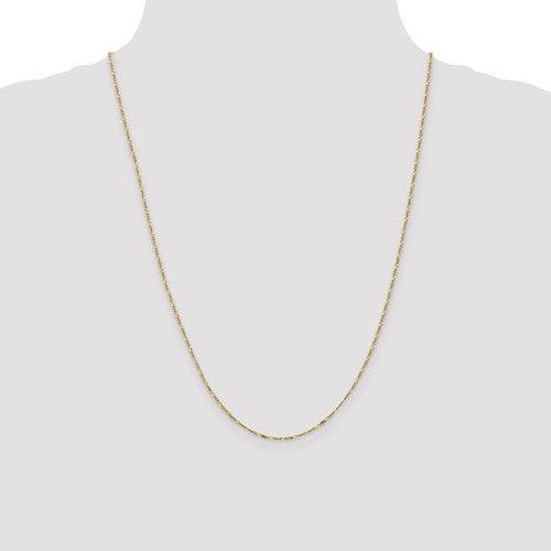 10k 1.25mm Flat Figaro Chain - Seattle Gold Grillz