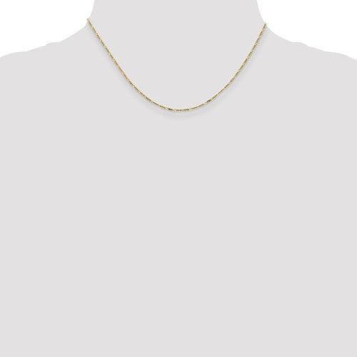 10k 1.25mm Flat Figaro Chain - Seattle Gold Grillz