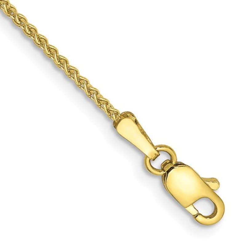 10k 1.25mm Spiga Chain Anklet - Seattle Gold Grillz