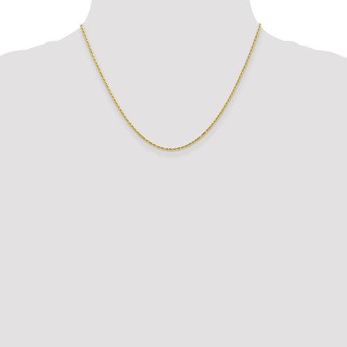 10k 1.3mm Machine Made Diamond Cut Rope Chain - Seattle Gold Grillz