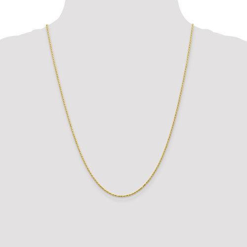 10k 1.3mm Machine Made Diamond Cut Rope Chain - Seattle Gold Grillz
