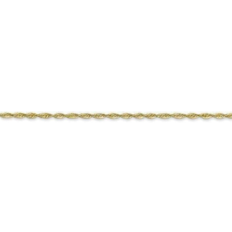 10k 1.5mm Diamond Cut Extra-Lite Rope Anklet - Seattle Gold Grillz