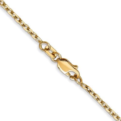 10k 1.80mm Diamond Cut Cable Chain - Seattle Gold Grillz