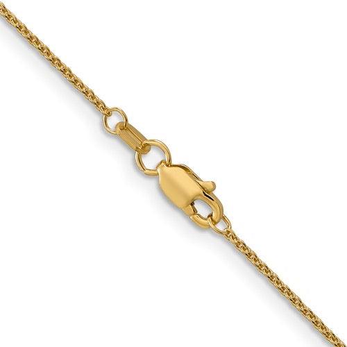 10k 1.8mm Polished Cable Chain - Seattle Gold Grillz