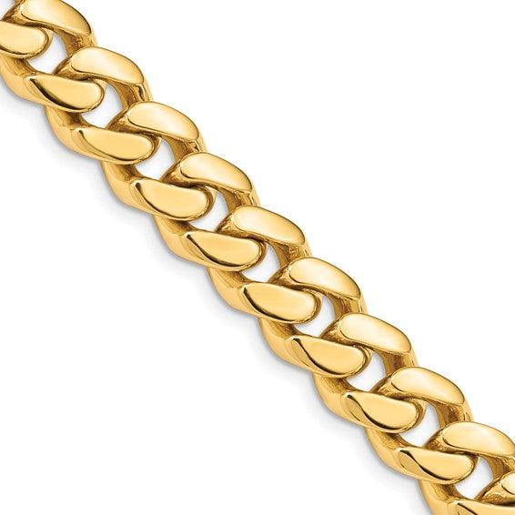 10k 10.7mm Solid Miami Cuban Link Chain - Seattle Gold Grillz