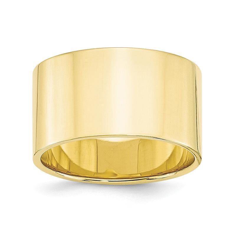 10K 12mm Lightweight Flat Band - Seattle Gold Grillz