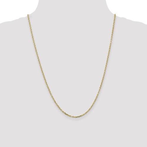 10k 2.20mm Diamond Cut Cable Chain - Seattle Gold Grillz