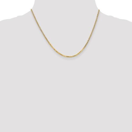 10k 2.2mm Flat Beveled Curb Chain - Seattle Gold Grillz