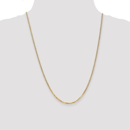 10k 2.2mm Flat Beveled Curb Chain - Seattle Gold Grillz