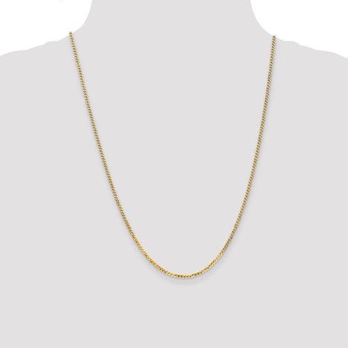 10k 2.2mm Flat Beveled Curb Chain - Seattle Gold Grillz