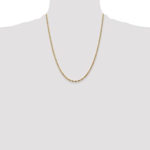 10k 2.50mm Diamond Cut Extra-Lite Rope Chain - Seattle Gold Grillz