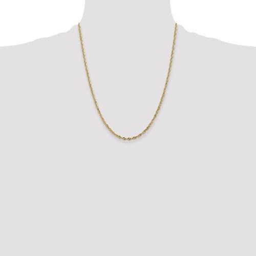 10k 2.50mm Diamond Cut Extra-Lite Rope Chain - Seattle Gold Grillz