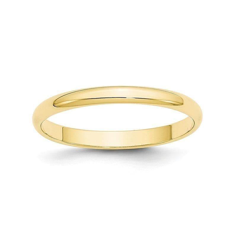 10K 2.5mm Lightweight Half Round Band - Seattle Gold Grillz