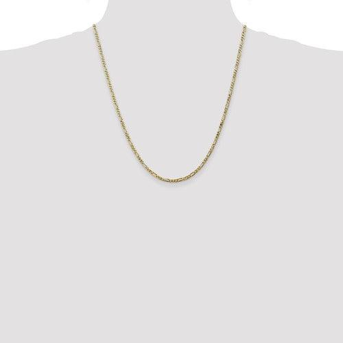 10k 2.75mm Flat Figaro Chain - Seattle Gold Grillz