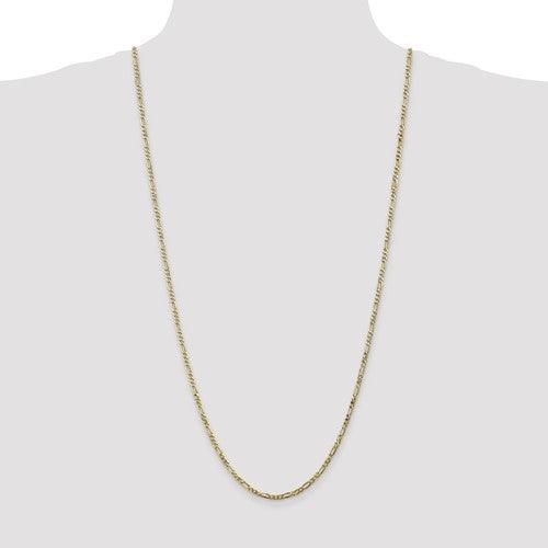10k 2.75mm Flat Figaro Chain - Seattle Gold Grillz