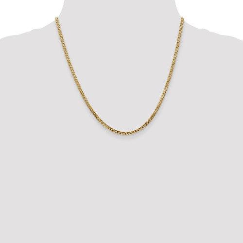 10k 2.9mm Flat Beveled Curb Chain - Seattle Gold Grillz