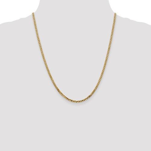 10k 2.9mm Flat Beveled Curb Chain - Seattle Gold Grillz