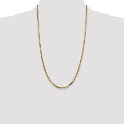 10k 2.9mm Flat Beveled Curb Chain - Seattle Gold Grillz